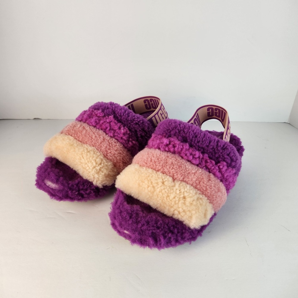 Ugg‎ Women's Colorful Sherpa Fleece Slippers Size 7
